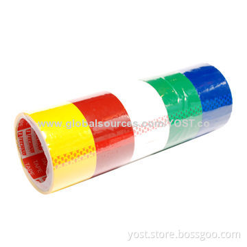 China famous bopp plastic packaging color packing tape, BSCI, Taiwan glue